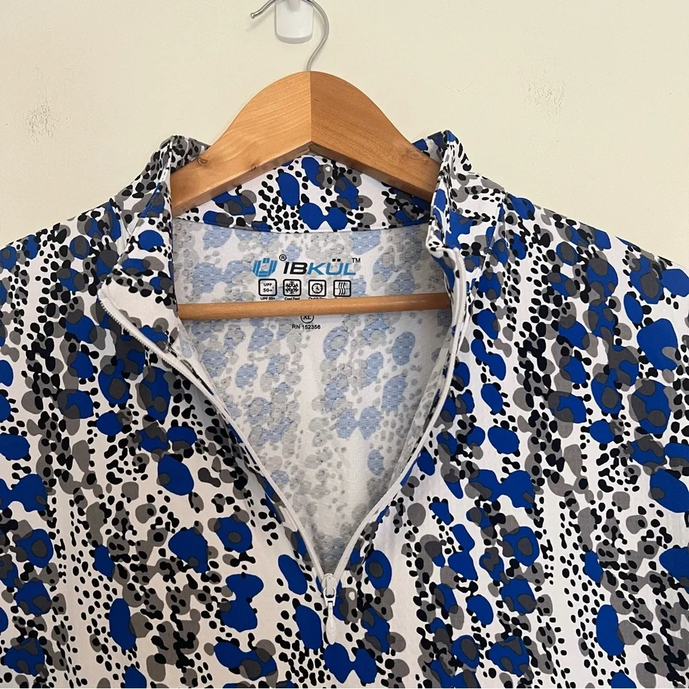 Ibkul Kamila Women’s Long Sleeve Quarter Zip Golf Shirt Size XL - Picture 2 of 8